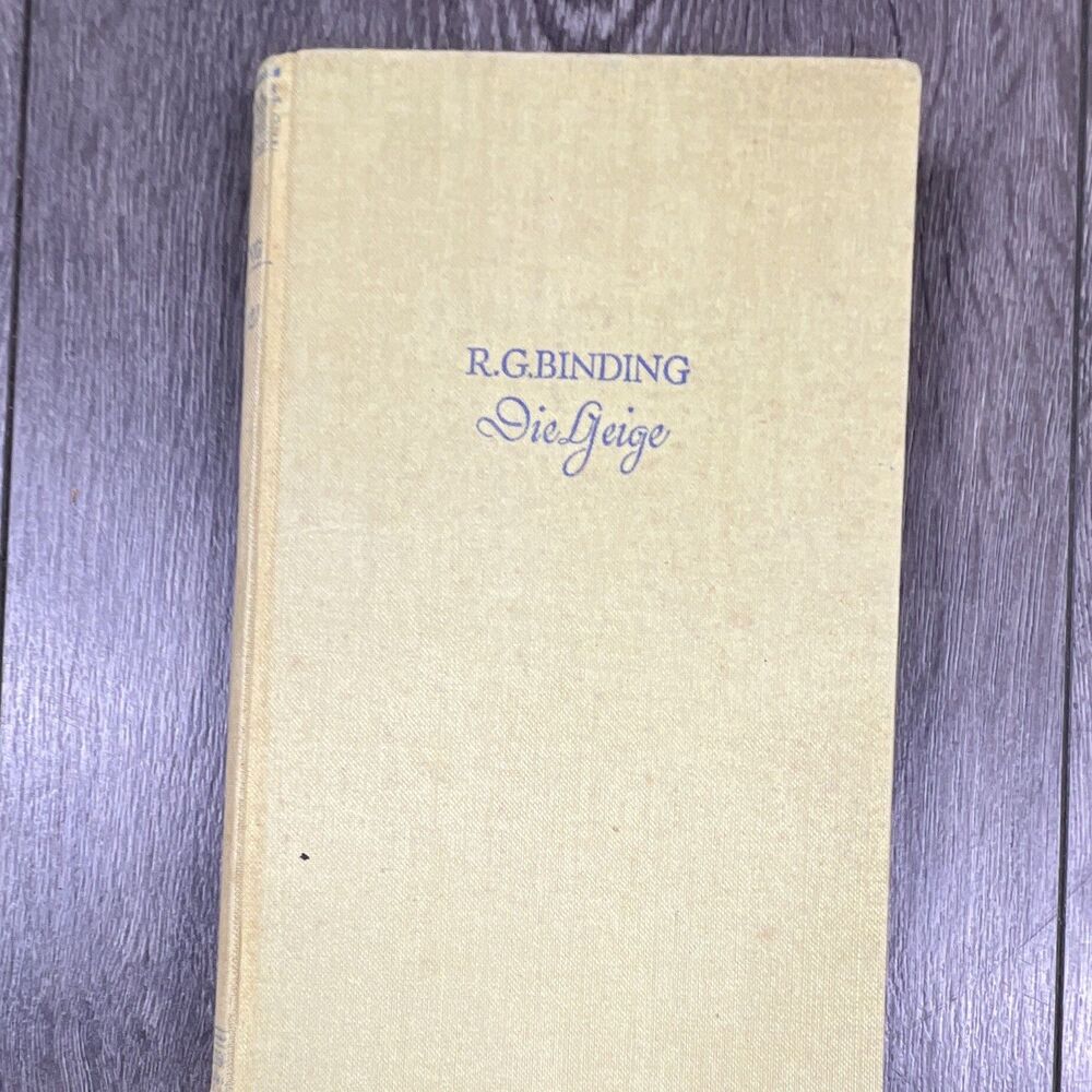 Rudolf G. Binding Die Geige Vier Novellen Hamburg 1949